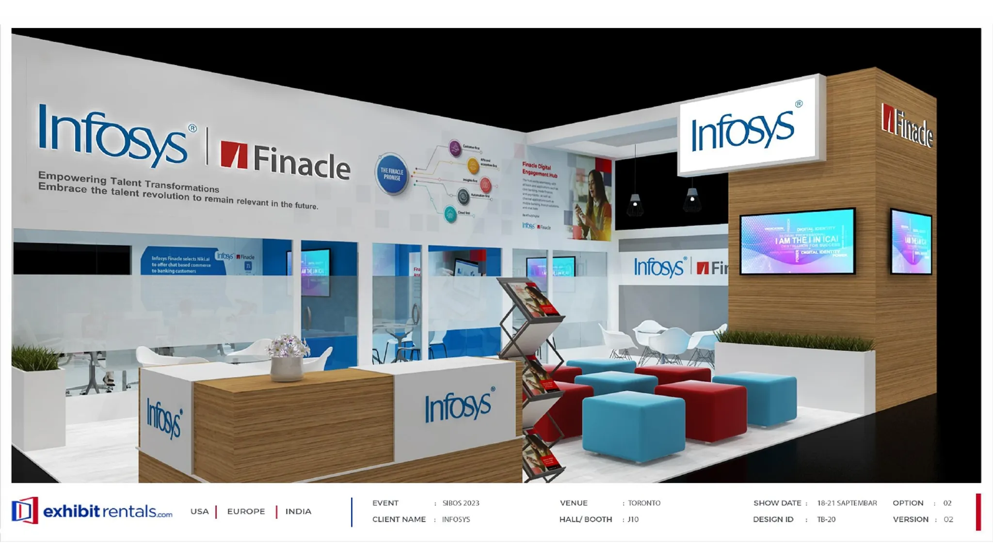 30x40 Peninsula booth design by Exhibit-Rentals